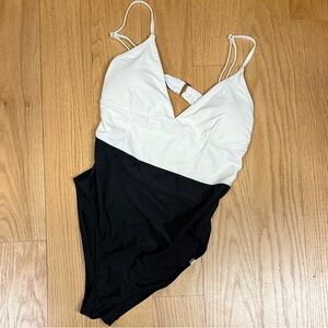 Summersalt White and Black Swimsuit - New Wave